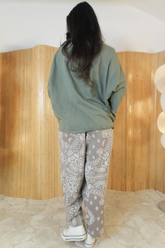 Hippie Slouch Sweatshirt Khaki /14=